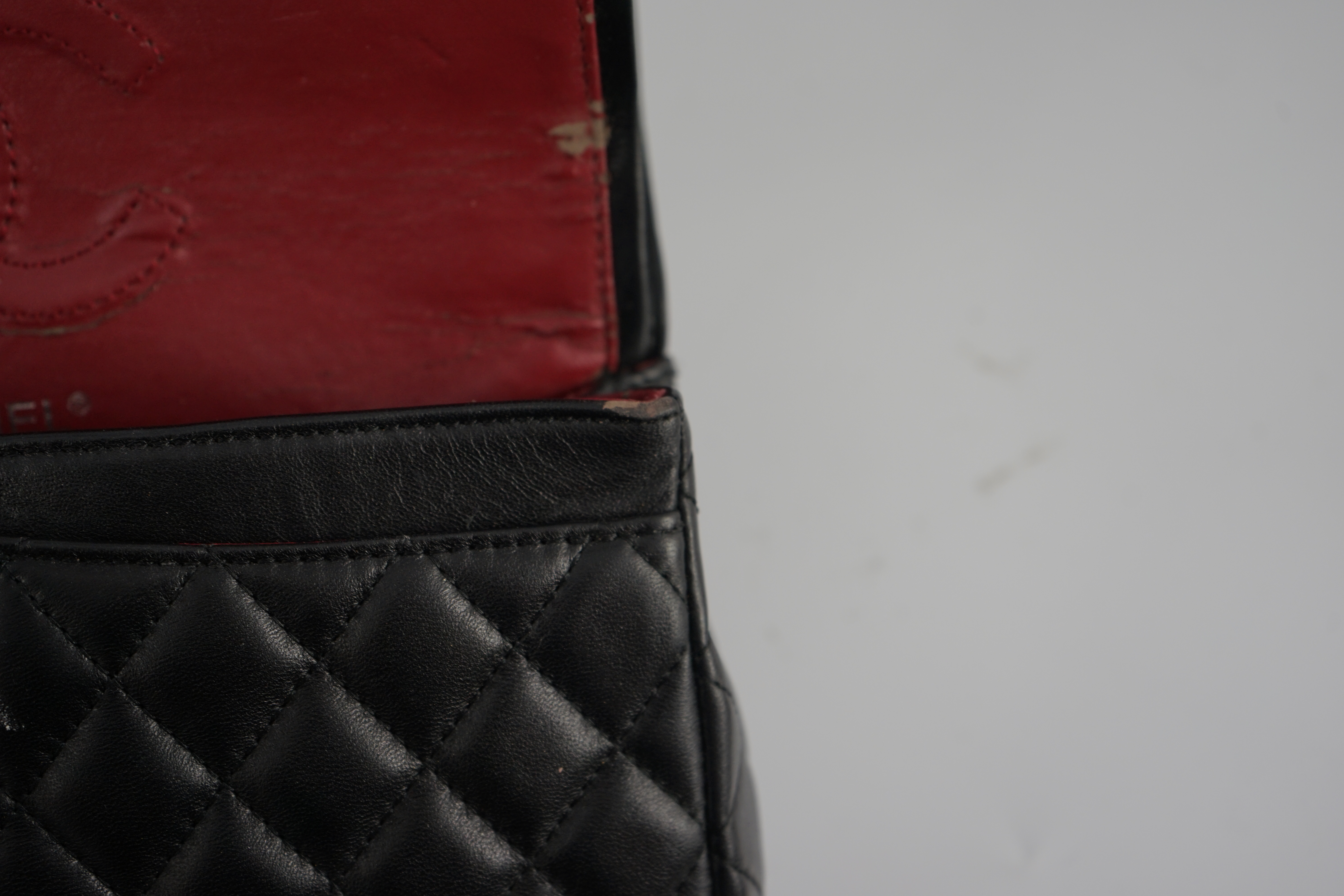 A Chanel classic black quilted leather shoulder bag width 25.5cm, depth 7cm, height 16cm